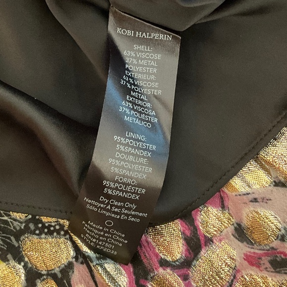 Kobi Halperin Abstract Metallic Print Dress - Picture 7 of 9